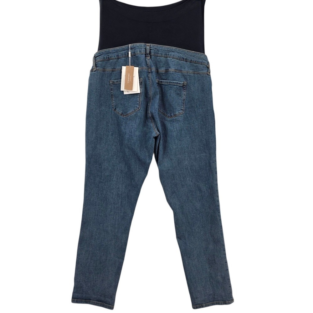 Seraphine Womens 14 Russell Organic Slim Boyfriend Fit Maternity Jeans NWT - Picture 5 of 16